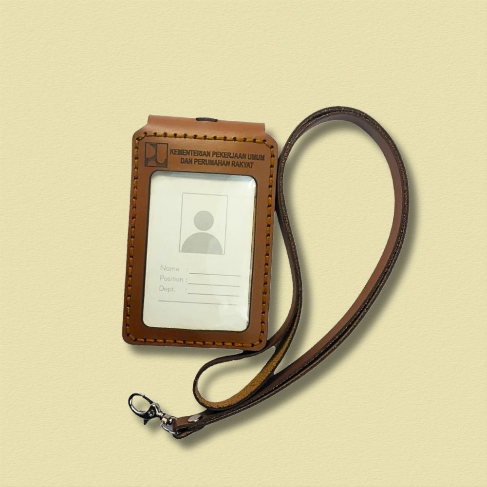 Temukan Elegansi dengan Tempat ID Card Holder 100% Kulit dan Lanyard Custom!